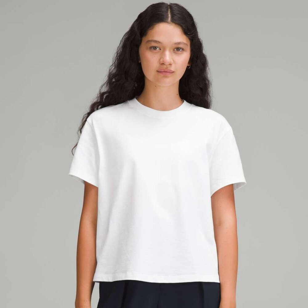BNWT Lululemon Relaxed-Fit Cotton Jersey T-Shirt White, Size 2
